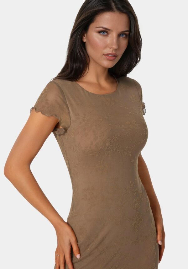 704629_mocha_4_561ff391-2770-4f99-af2a-e5499ecc9ad1 Flocking Mesh T-Short Maxi Dress
