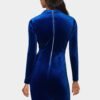 Beaded Sash Velvet Mini Dress