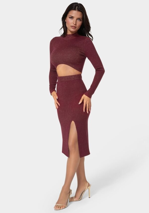 bebe2121_merlot_2_51d0d0cd-e9c6-48b5-868d-1771edc7ed9d Lurex Rib Cropped Kit Set