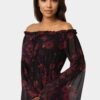 Off the Shoulder Bell Sleeve Maxi Dress
